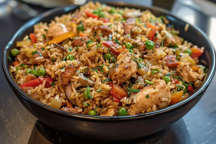 Easy Cajun Dirty Rice Recipe with Chicken