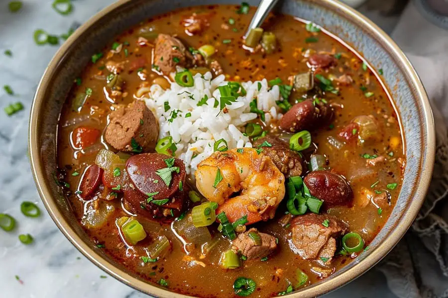 Traditional Louisiana gumbo recipe